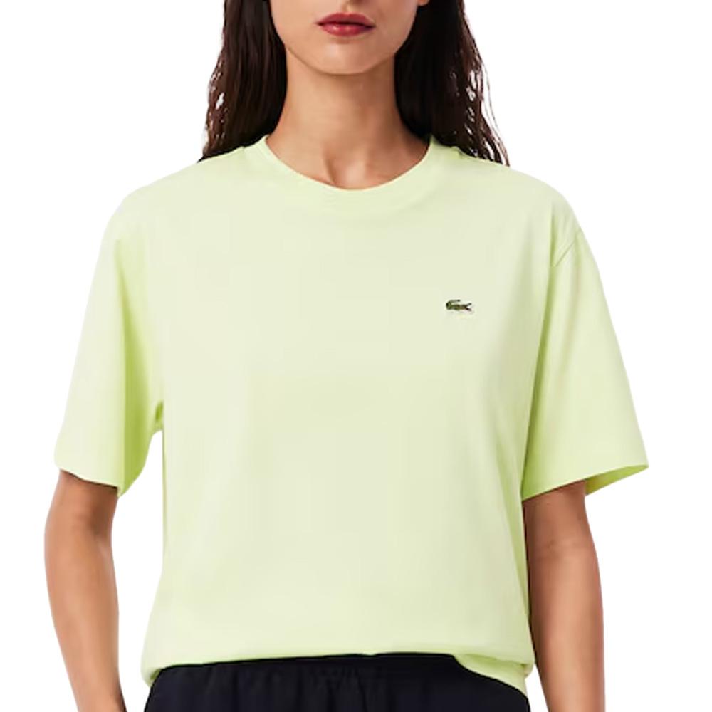 T-shirt Vert Fluo Femme Lacoste TF7215 pas cher