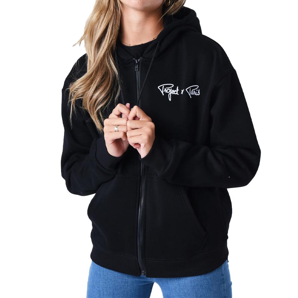 Sweat Zippé Noir Femme Project X Paris Signature pas cher