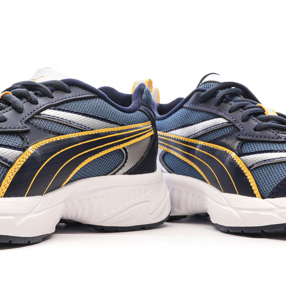 Baskets Gris Bleuté/Orange Fille Puma Morphic vue 7