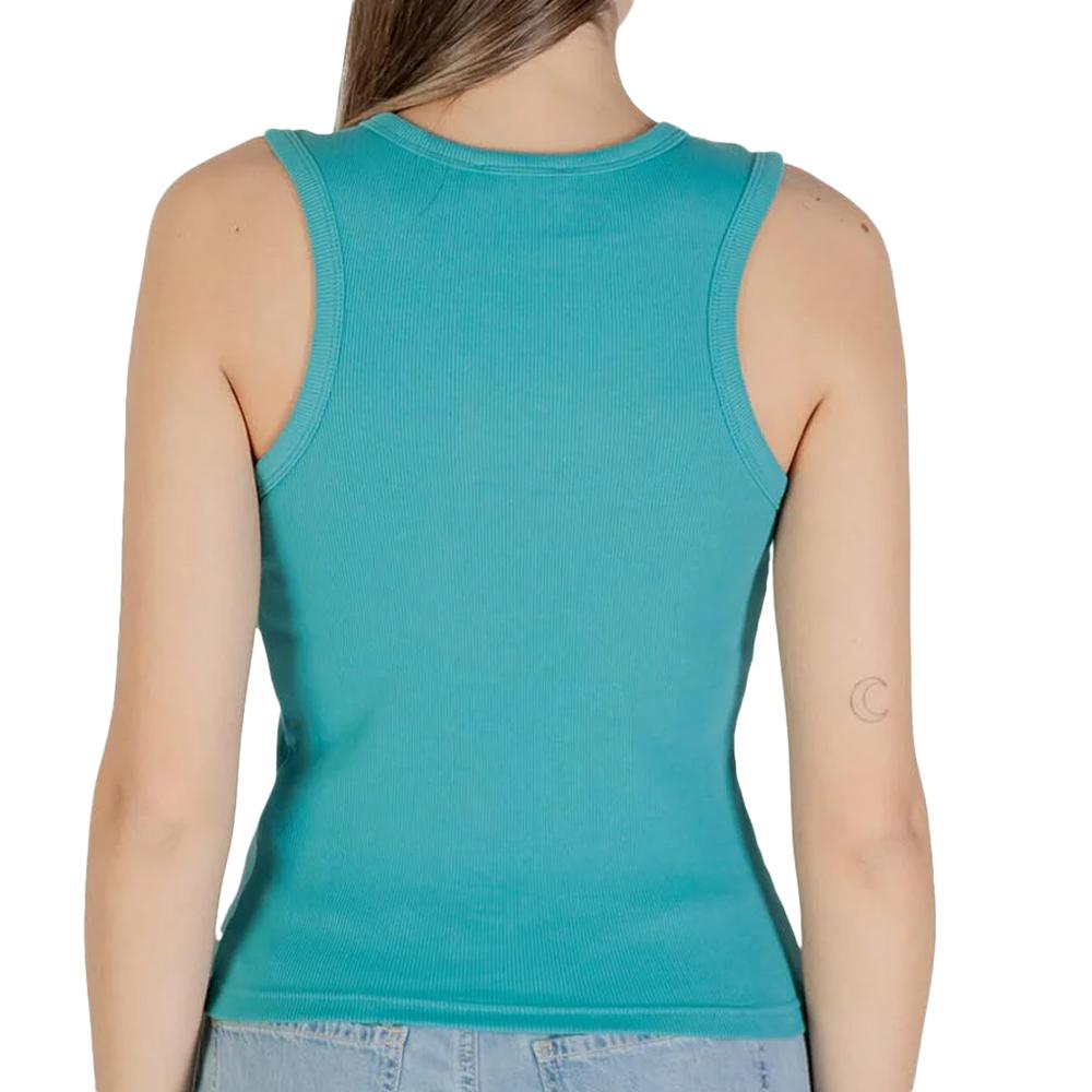 Débardeur Turquoise Femme Calvin Klein Jeans Label vue 2
