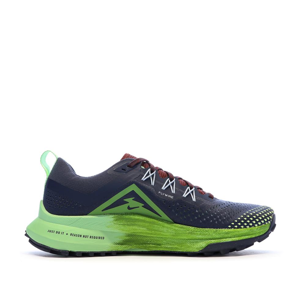Chaussure trail Marine/Vert Homme Nike React Pegasus vue 2