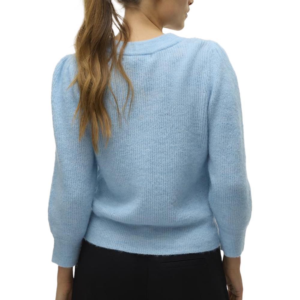 Pull Bleu Ciel Femme Vero Moda Vigga vue 2