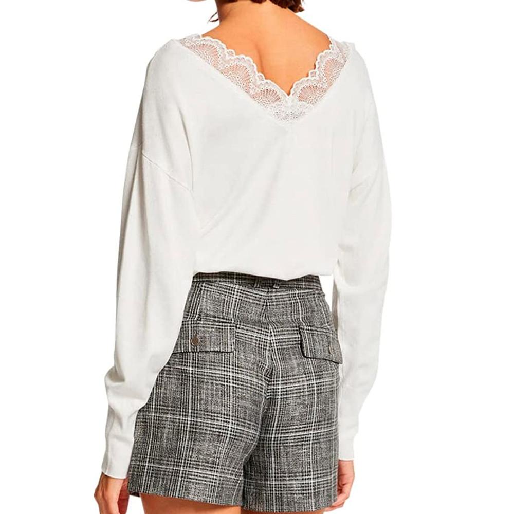 Pull Blanc Femme Morgan Mjib vue 2