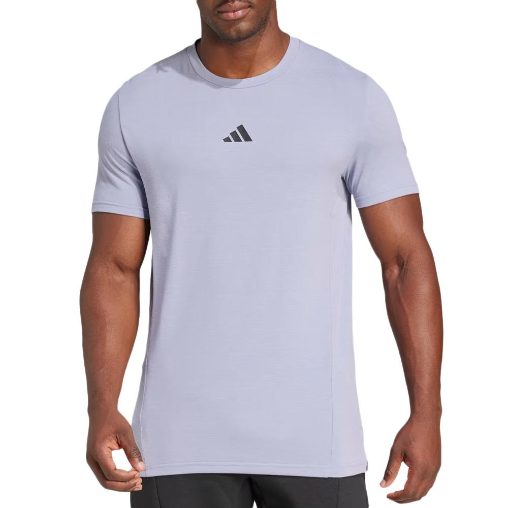 T-Shirt de Sport Violet Homme Adidas l'entraînement pas cher
