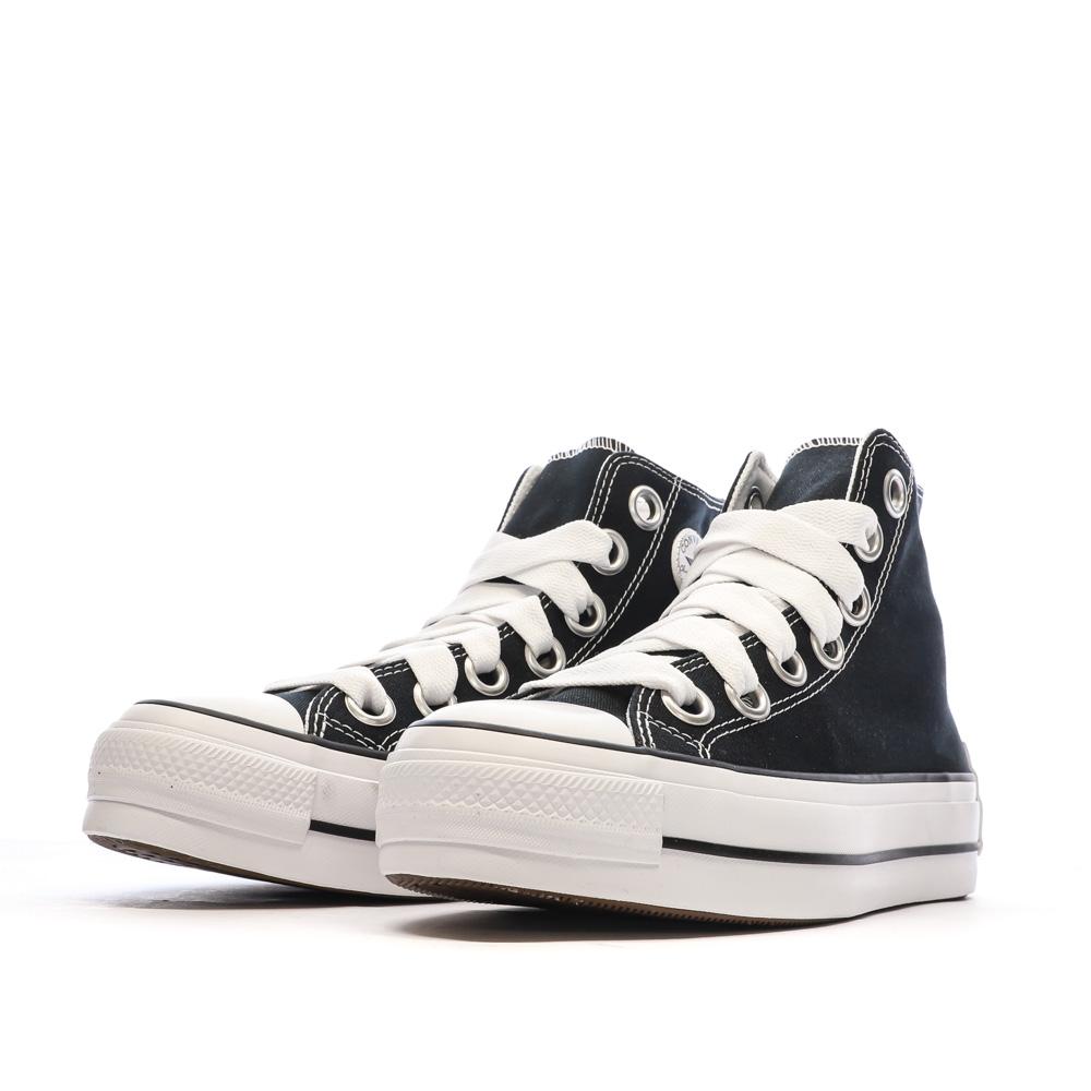 Baskets Noires Femme Converse All Star Lift Platform Sketch vue 6