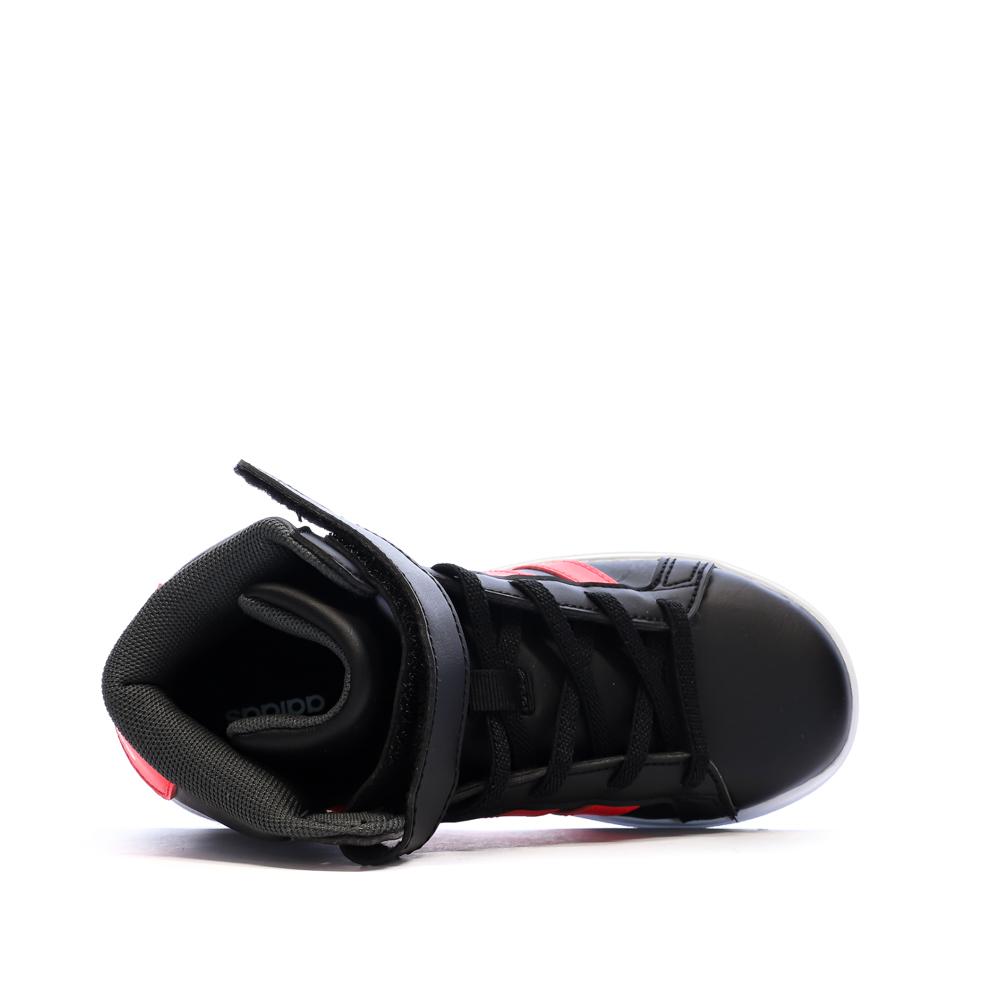 Baskets Noir Garçon Adidas Grand Court Mid vue 4