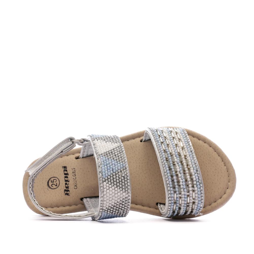 Sandales Argenté/Perles Fille Beppi vue 4