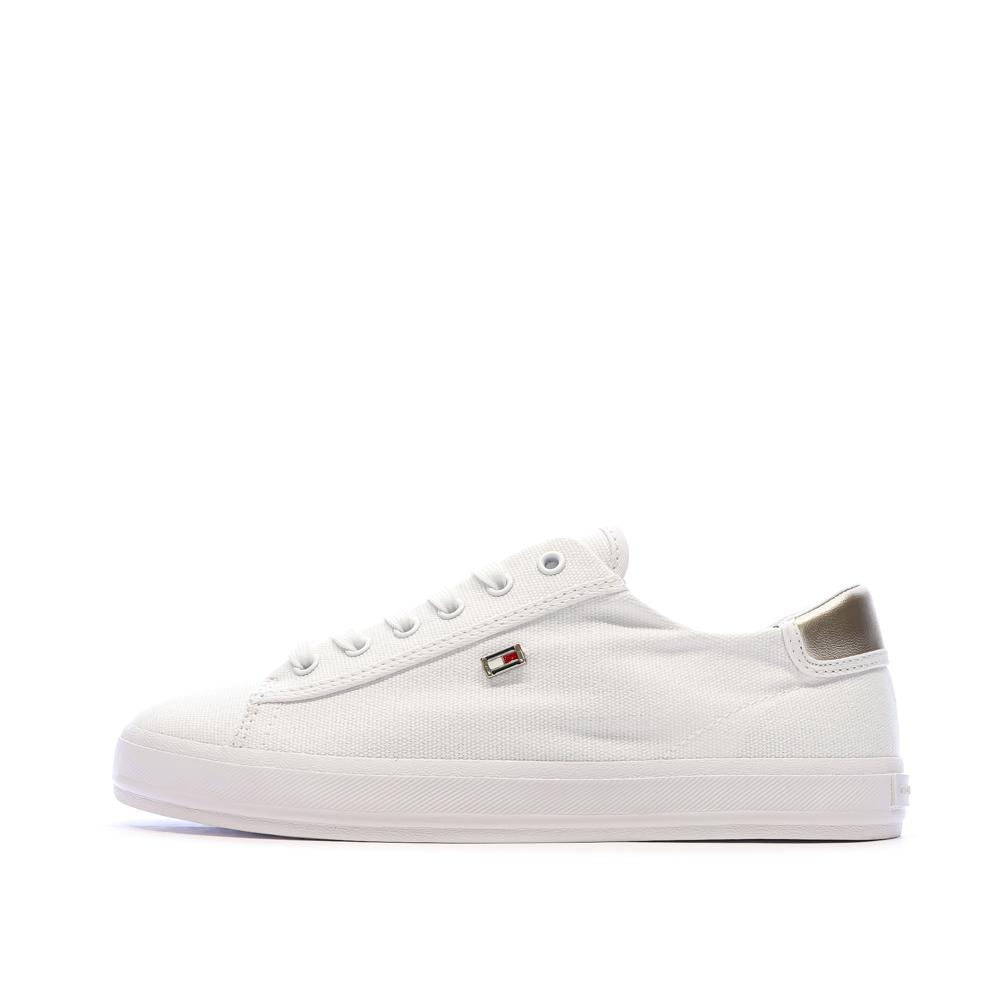 Baskets Blanches Femme Tommy Hilfiger Vulc Canvas Lace Up pas cher