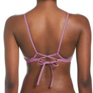 Haut de maillot de bain Violet Femme Nike Lace Up vue 2