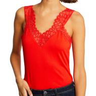 Débardeur Dentelle Rouge Femme Morgan DNANA