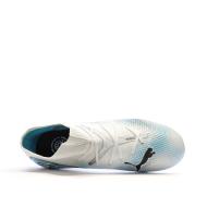 Chaussures de Football Blanc/Rose Garçon Puma Future 7 Match vue 4