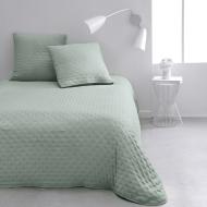 Couvre lit Vert + 2 Taies D'oreiller Today 260x240cm pas cher