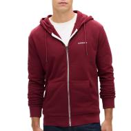 Sweat Zippé Bordeaux Homme Superdry Plain Hood pas cher