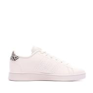 Baskets Blanches/Zèbre Fille Adidas Advantage K vue 2