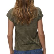 T-Shirt Kaki Femme Vero Moda Balola vue 2
