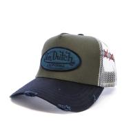Casquette Kaki/Noir Homme Von Dutch PATCHES pas cher