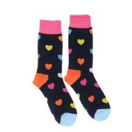 Chaussettes Marine/Rose Mixte Stella Green Petit Cœur pas cher