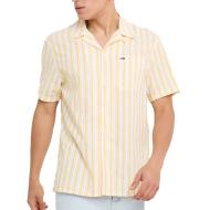 Chemisette Jaune/Blanc Homme Tommy Hilfiger Stripe Linen pas cher