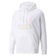 Sweat Blanc Homme Puma Classics Logo Hoodie pas cher