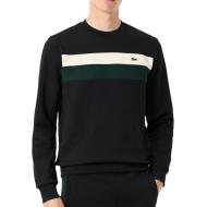 Sweat Noir/Vert Homme Lacoste SH5498 pas cher