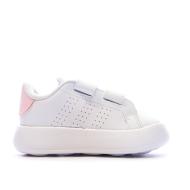 Baskets Blanches/Rose Fille bébé Adidas Advantage vue 2