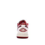 Baskets Blanc/Rouge Femme Nike Air Jordan 1 Low vue 3