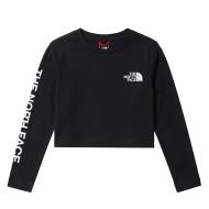 Camiseta de manga larga negra para niña The North Face Croc barato