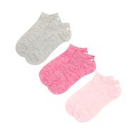 X3 Paires de Chaussettes Grise/Rose Femme Fila Invisible pas cher