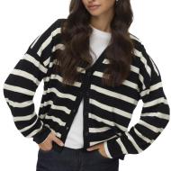 Pull Rayé Noir/ Écru Femme Vero Moda Silla pas cher