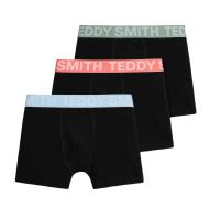 Lot de 3 Boxers Noirs Homme Teddy Smith 1TS/52/11 pas cher