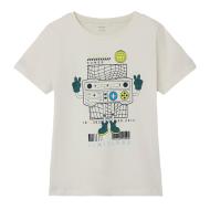 T-shirt Blanc à Motifs Garçon Name it Berte