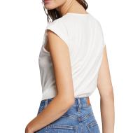 T-shirt Blanc Femme Morgan Deci vue 2