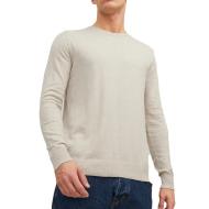 Pull Beige/Gris Homme Jack & Jones Emil pas cher