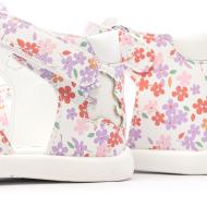 Sandales Blanc/Rose Fille Lulu Castagnette Lorya vue 7