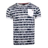 T-shirt Marine/Blanc Homme La Maison Blaggio Mauricio