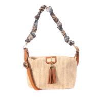 Sac à Main en paille Écru/Noir Femme Manoukian TROPIC