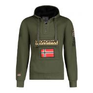 Sweat à capuche Kaki Homme Geographical Norway Gymclass Assor pas cher