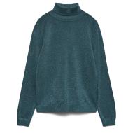 Pull Col roulé Bleu Canard Paillette Femme Vero Moda Happyglitter