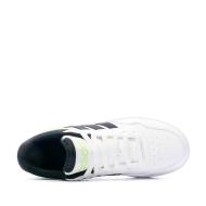 Baskets Blanc/Noir Enfant Adidas Hoops 3.0 K vue 4