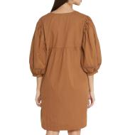 Robe Marron Femme JDY VITA LIFE 3/4 PUFF DRESS WVN vue 2