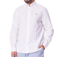 Chemise Blanche Homme Tommy Hilfiger Linen Blend-precious