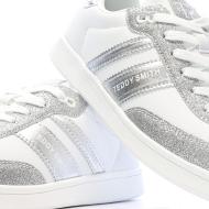 Weiße/Silberne Sneakers Damen Teddy Smith Plata Ansicht 7