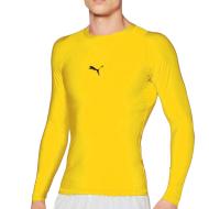 T-shirt Manches Longues Jaune Homme Puma Train Compres pas cher