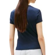 T-shirt Marine Femme Tommy Hilfiger Slim Linear DW0DW21164 vue 2