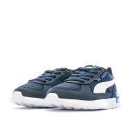 Baskets Gris/Blanc/Bleu Garçon Puma Graviton vue 6