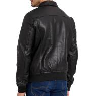 Blouson cuir Noir Homme Schott Mens Leather Pilot vue 2