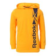 T-shirt Manches longues capuche Orange Garçon Reebok Hoodie pas cher