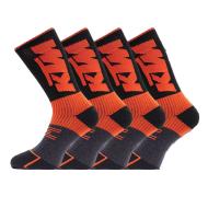 X2 Paires de Chaussettes Noir/Orange Homme KTM CHTX2 pas cher