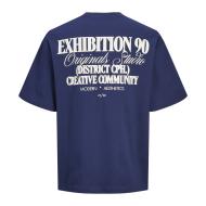 T-Shirt Bleu Electrique Garçon Jack & Jones Roxburys vue 2