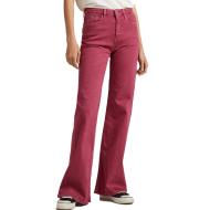 Jean Evasé Rouge Femme Pepe Jeans Willa pas cher